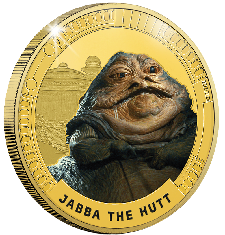 Frappe dorée à l'or pur «Jabba the Hutt»